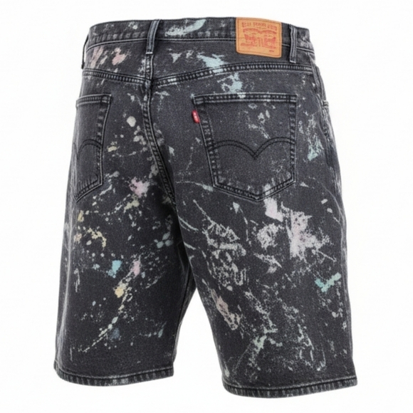 Levis 569 Black Multicolor Loose Straight Men's Shorts 40W - Picture 2 of 11